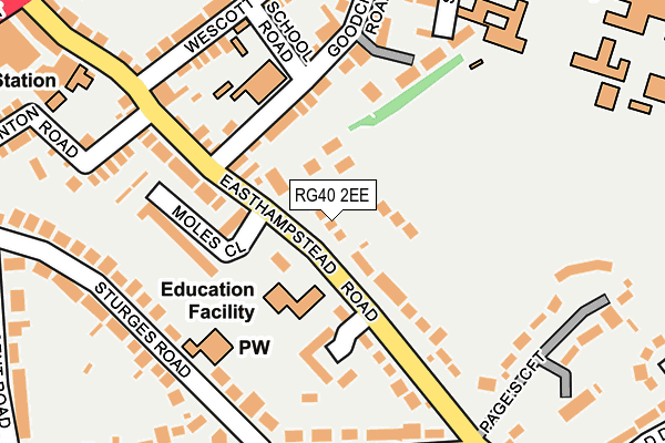 RG40 2EE map - OS OpenMap – Local (Ordnance Survey)