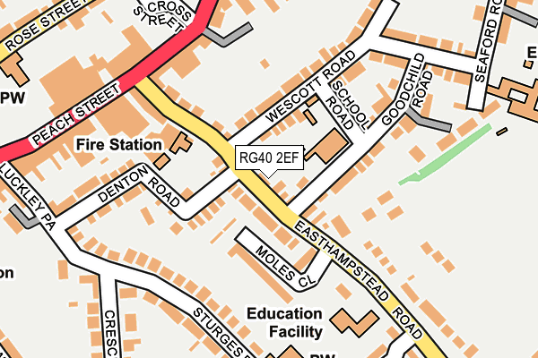 RG40 2EF map - OS OpenMap – Local (Ordnance Survey)