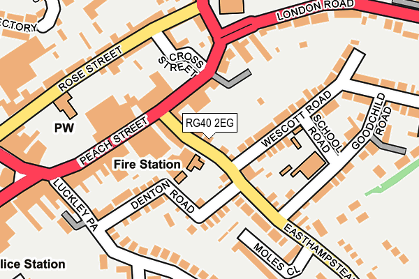 RG40 2EG map - OS OpenMap – Local (Ordnance Survey)