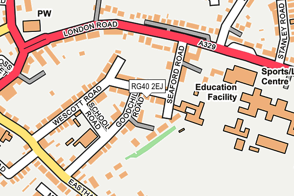 RG40 2EJ map - OS OpenMap – Local (Ordnance Survey)