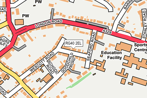 RG40 2EL map - OS OpenMap – Local (Ordnance Survey)