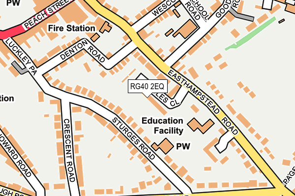 RG40 2EQ map - OS OpenMap – Local (Ordnance Survey)