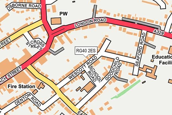 RG40 2ES map - OS OpenMap – Local (Ordnance Survey)