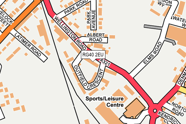 RG40 2EU map - OS OpenMap – Local (Ordnance Survey)