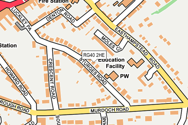 RG40 2HE map - OS OpenMap – Local (Ordnance Survey)