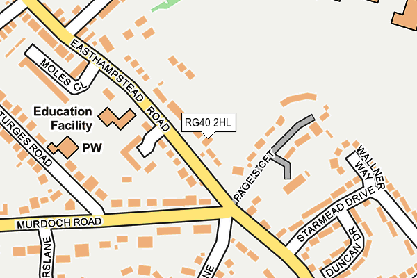 RG40 2HL map - OS OpenMap – Local (Ordnance Survey)