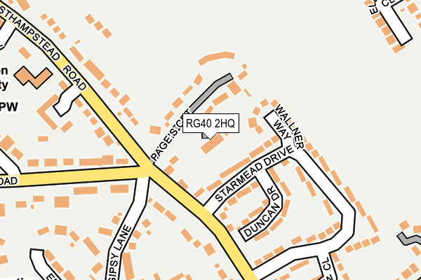 RG40 2HQ map - OS OpenMap – Local (Ordnance Survey)
