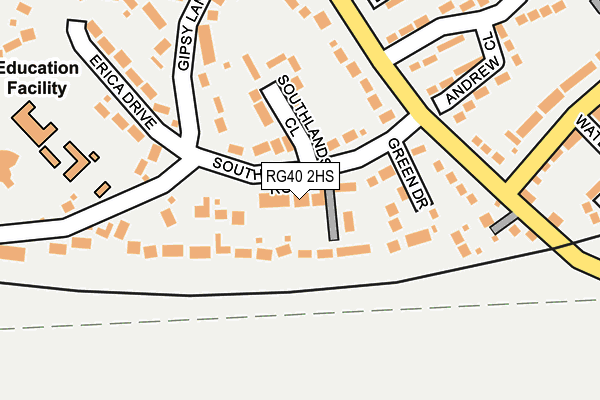 RG40 2HS map - OS OpenMap – Local (Ordnance Survey)