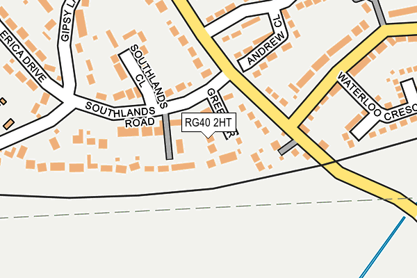 RG40 2HT map - OS OpenMap – Local (Ordnance Survey)