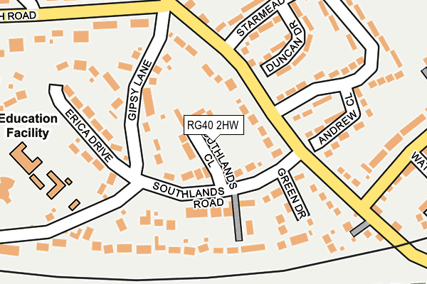 RG40 2HW map - OS OpenMap – Local (Ordnance Survey)
