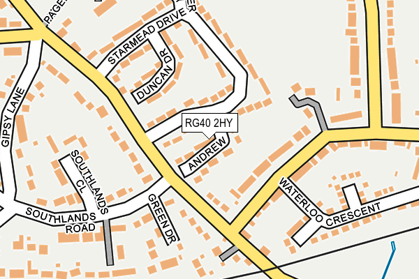 RG40 2HY map - OS OpenMap – Local (Ordnance Survey)