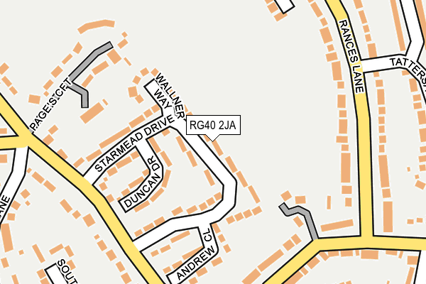 RG40 2JA map - OS OpenMap – Local (Ordnance Survey)