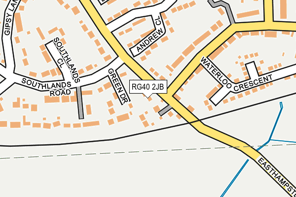 RG40 2JB map - OS OpenMap – Local (Ordnance Survey)