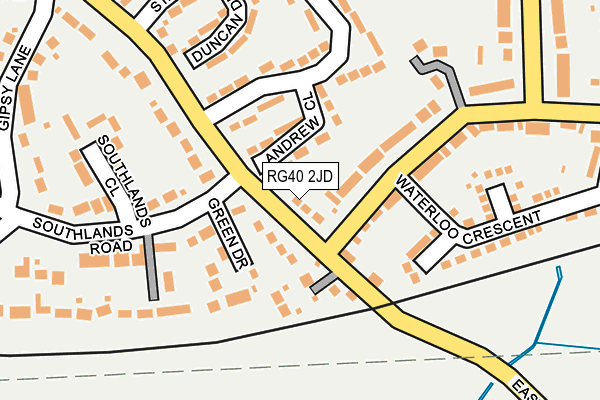 RG40 2JD map - OS OpenMap – Local (Ordnance Survey)