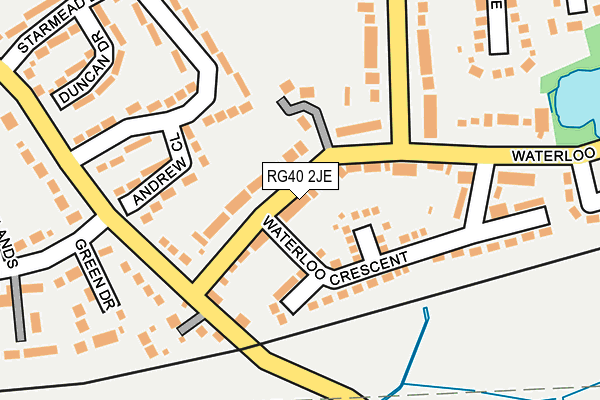 RG40 2JE map - OS OpenMap – Local (Ordnance Survey)