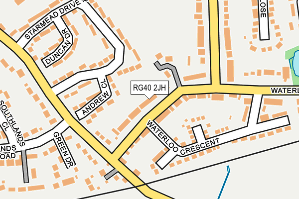 RG40 2JH map - OS OpenMap – Local (Ordnance Survey)