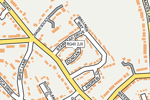 RG40 2JX map - OS OpenMap – Local (Ordnance Survey)