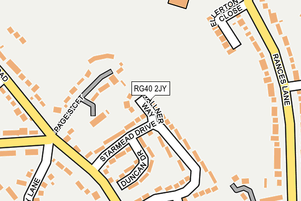 RG40 2JY map - OS OpenMap – Local (Ordnance Survey)