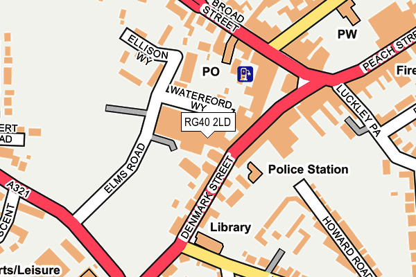 RG40 2LD map - OS OpenMap – Local (Ordnance Survey)