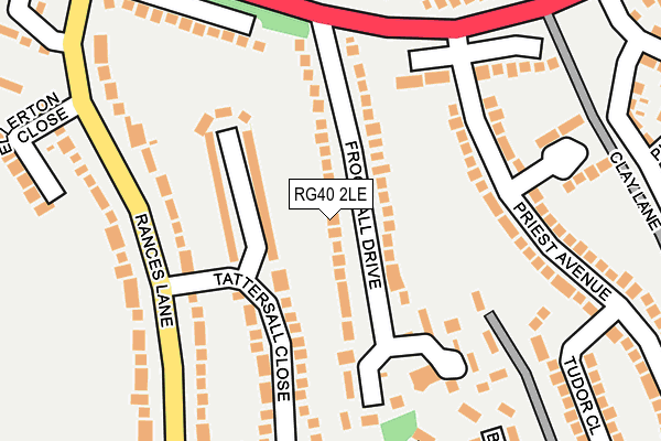 RG40 2LE map - OS OpenMap – Local (Ordnance Survey)