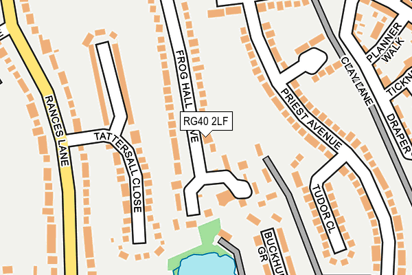 RG40 2LF map - OS OpenMap – Local (Ordnance Survey)