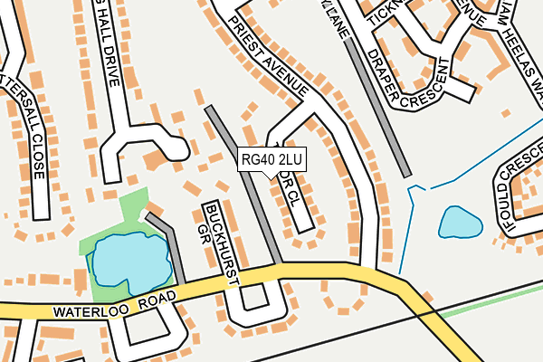 RG40 2LU map - OS OpenMap – Local (Ordnance Survey)