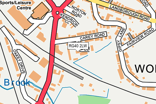 RG40 2LW map - OS OpenMap – Local (Ordnance Survey)