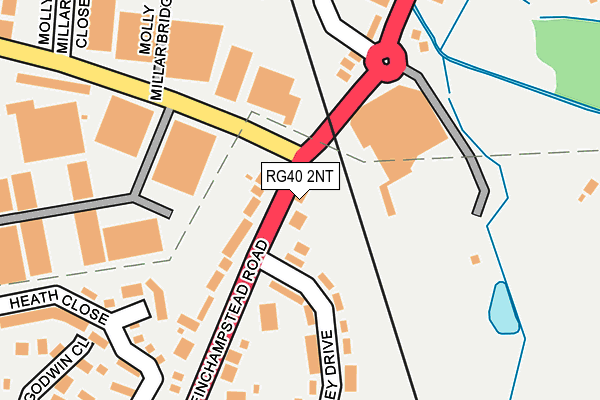 RG40 2NT map - OS OpenMap – Local (Ordnance Survey)