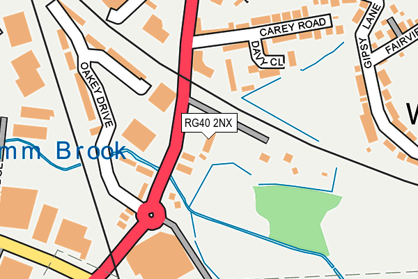 RG40 2NX map - OS OpenMap – Local (Ordnance Survey)