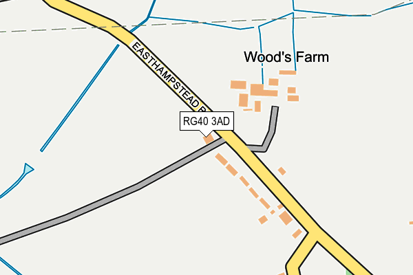 RG40 3AD map - OS OpenMap – Local (Ordnance Survey)