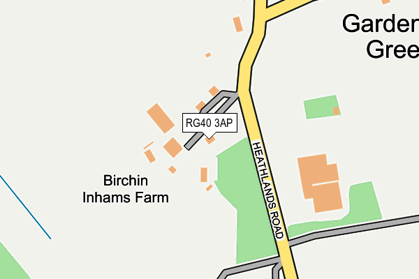 RG40 3AP map - OS OpenMap – Local (Ordnance Survey)