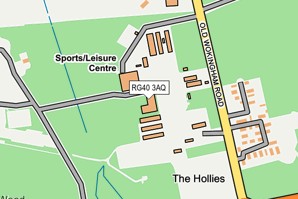 RG40 3AQ map - OS OpenMap – Local (Ordnance Survey)