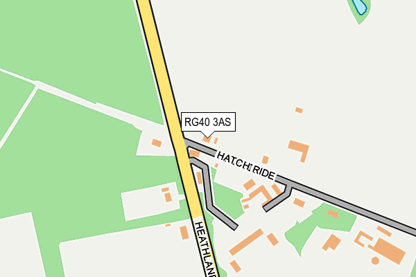 RG40 3AS map - OS OpenMap – Local (Ordnance Survey)