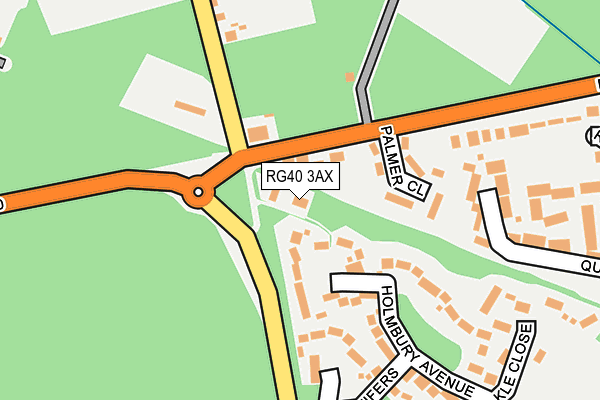 RG40 3AX map - OS OpenMap – Local (Ordnance Survey)