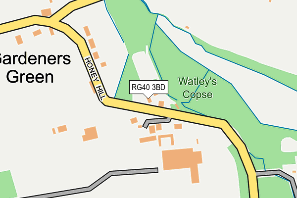 RG40 3BD map - OS OpenMap – Local (Ordnance Survey)