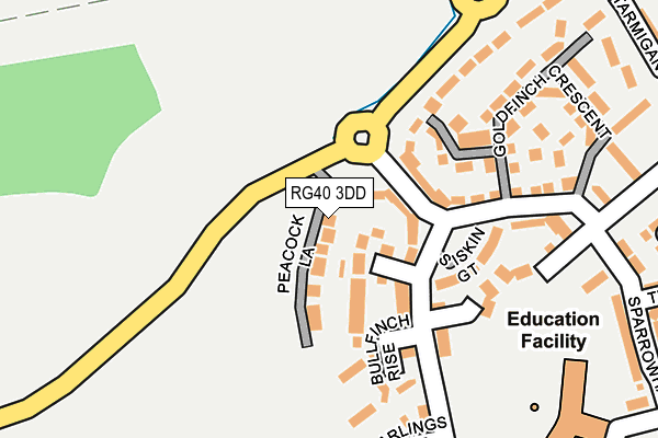 RG40 3DD map - OS OpenMap – Local (Ordnance Survey)