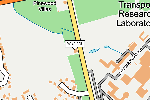 RG40 3DU map - OS OpenMap – Local (Ordnance Survey)