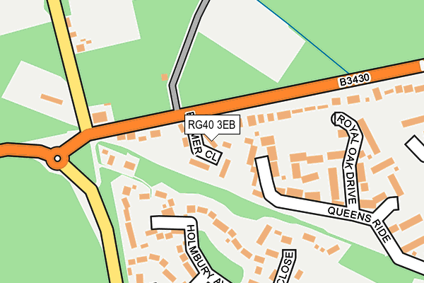RG40 3EB map - OS OpenMap – Local (Ordnance Survey)