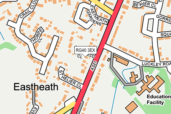 RG40 3EX map - OS OpenMap – Local (Ordnance Survey)