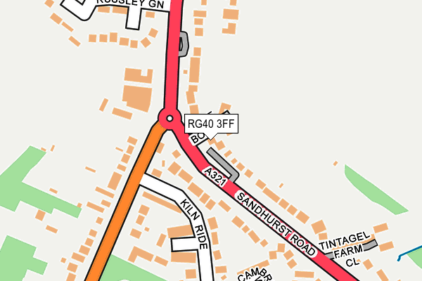 RG40 3FF map - OS OpenMap – Local (Ordnance Survey)