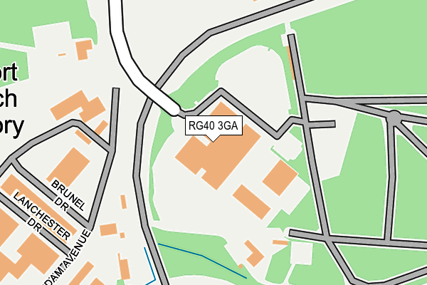 RG40 3GA map - OS OpenMap – Local (Ordnance Survey)