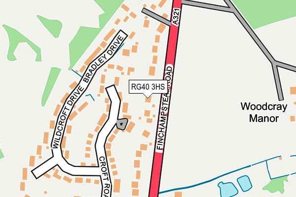 RG40 3HS map - OS OpenMap – Local (Ordnance Survey)