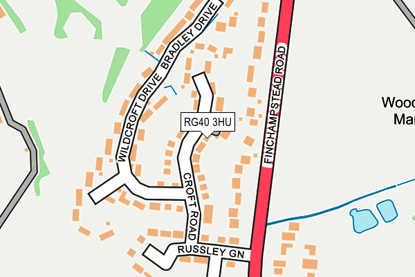 RG40 3HU map - OS OpenMap – Local (Ordnance Survey)