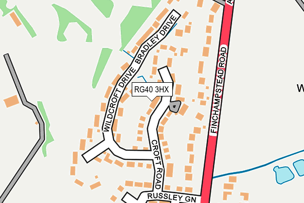 RG40 3HX map - OS OpenMap – Local (Ordnance Survey)