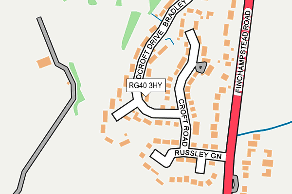 RG40 3HY map - OS OpenMap – Local (Ordnance Survey)