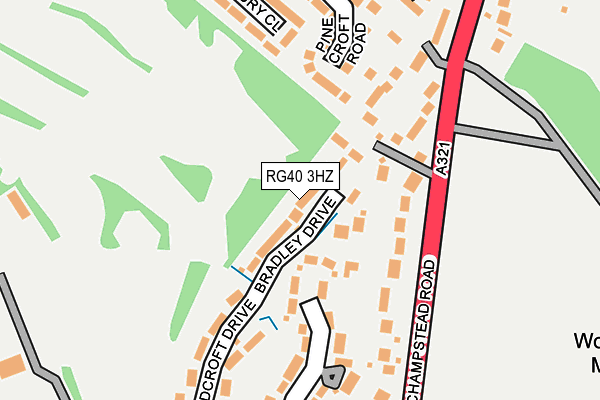 RG40 3HZ map - OS OpenMap – Local (Ordnance Survey)