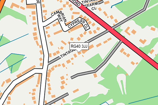 RG40 3JJ map - OS OpenMap – Local (Ordnance Survey)
