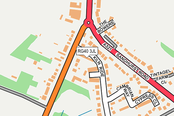 RG40 3JL map - OS OpenMap – Local (Ordnance Survey)