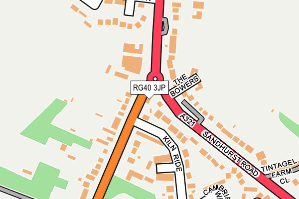 RG40 3JP map - OS OpenMap – Local (Ordnance Survey)