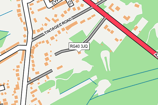 RG40 3JQ map - OS OpenMap – Local (Ordnance Survey)